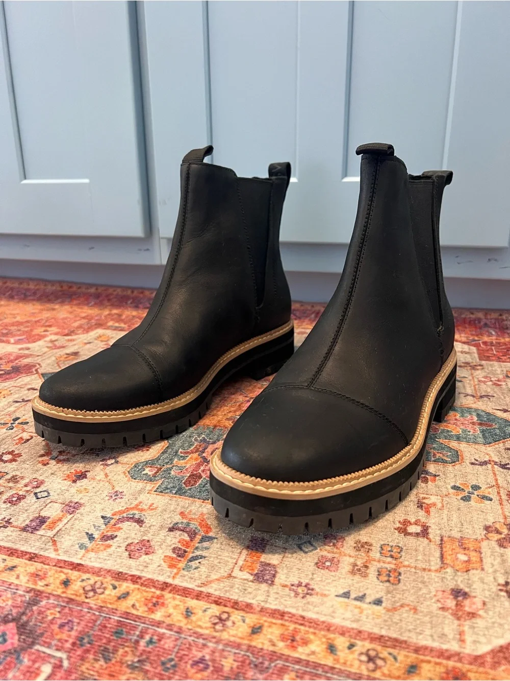 TOMS Women’s Black Chelsea Lug-Soled Boot